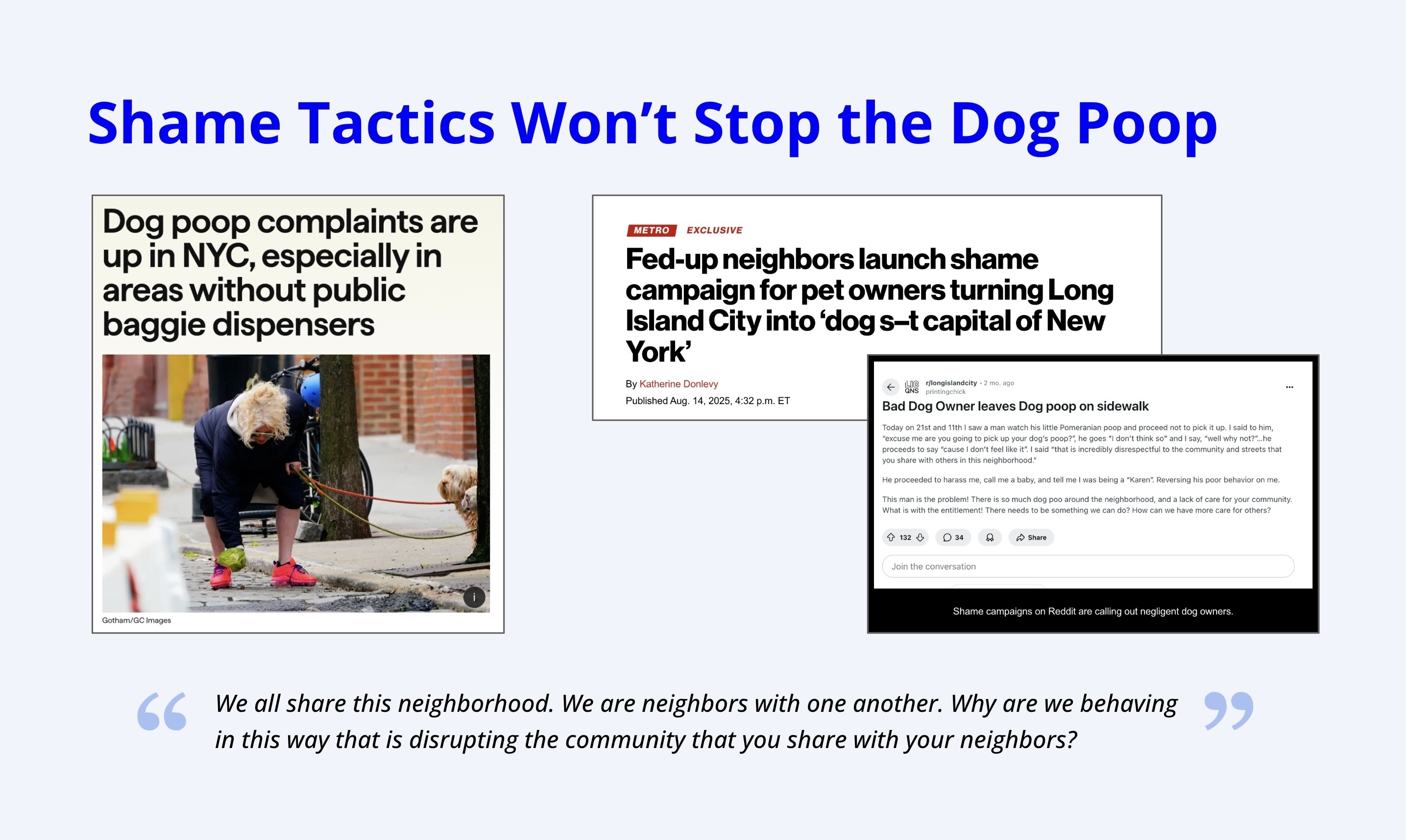Examples of shame-based dog waste campaigns
