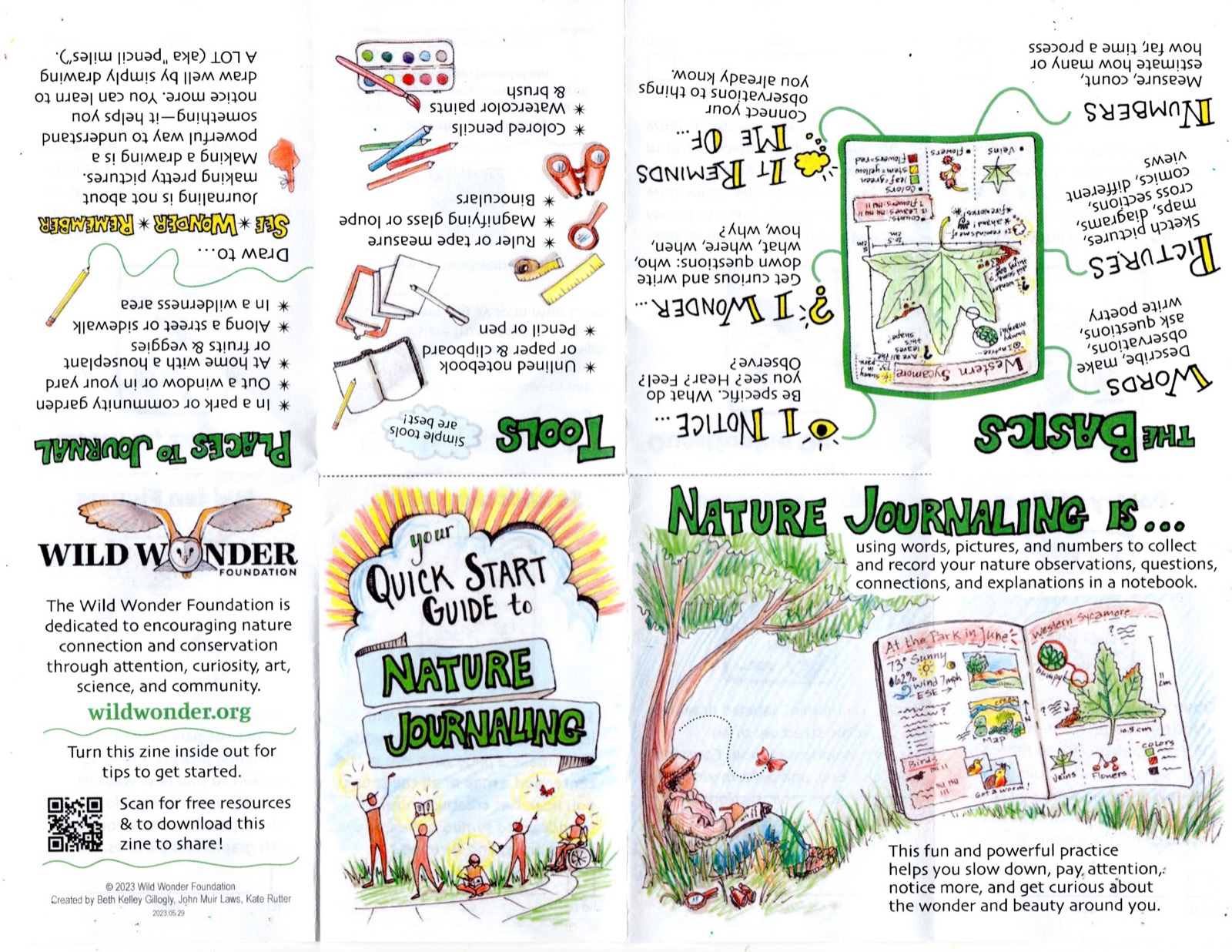 8-fold nature journaling tool