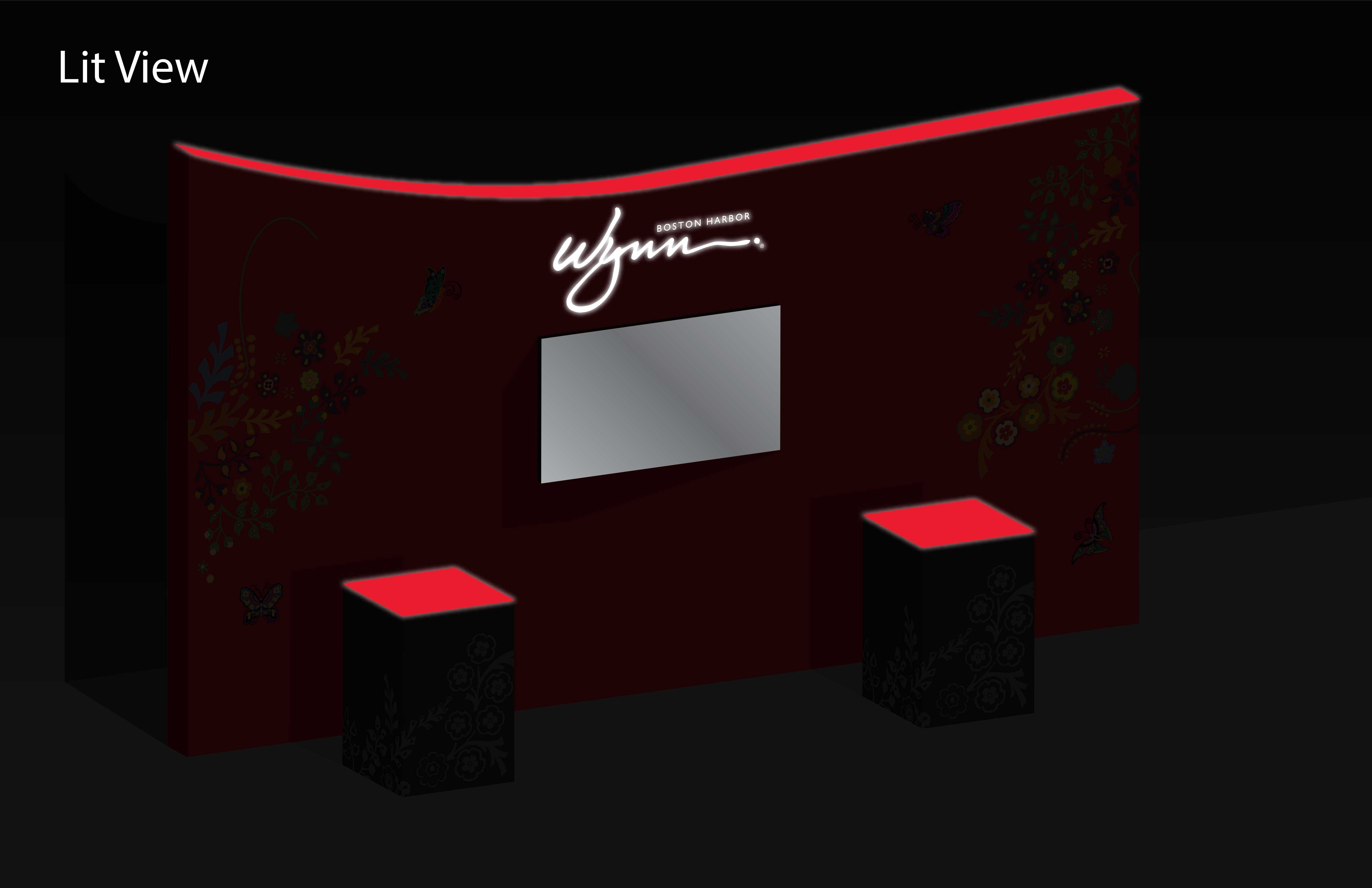 Wynn kiosk with lighting