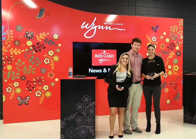 People at the Wynn kiosk